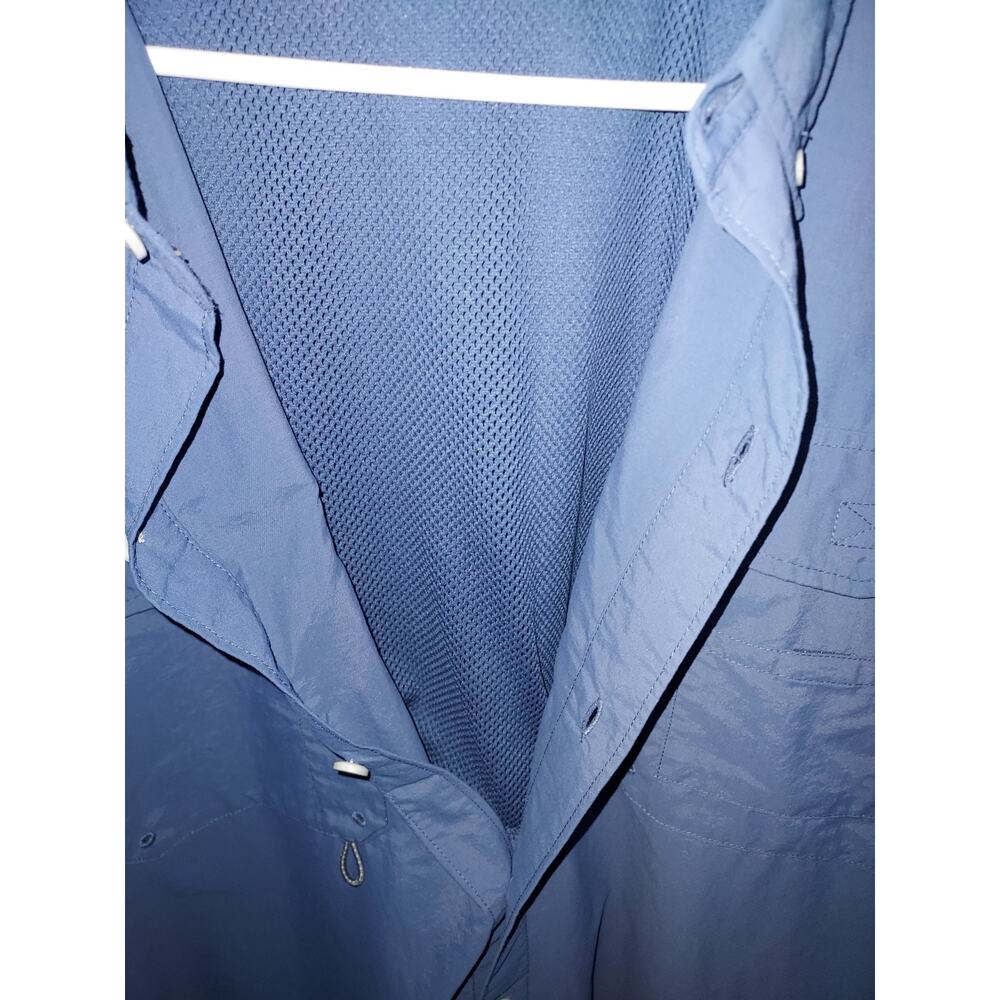Columbia Men's PFG Fishing Shirt XXL Long Sleeve Omni Shade Buttons Blue - Picture 10 of 10